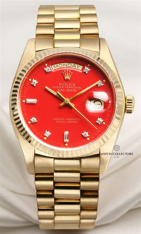 red face rolex silver|rolex watch with red face.